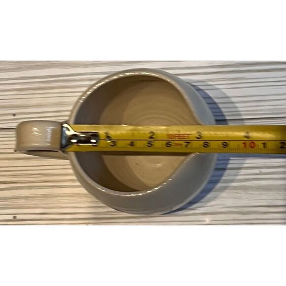 Williamsburg Salt Glazed Small Pitcher Creamer Shiny Blue Flower Tiles - Picture 5 of 6